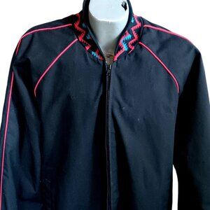 XL Vintage Men's Bee-Wild Jacket Black Bomber Zigzag USA Southwestern USA 1980's